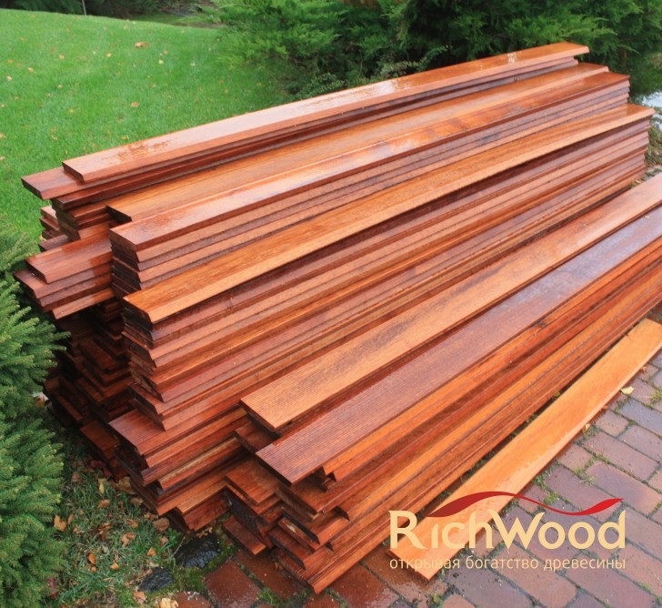 Доска ценных пород древесины для террас и фасадов